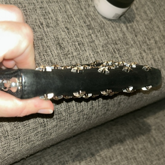 Jimmy Choo Filipa Long Wallet Black Silver Chrome Stars - Picture 7 of 15